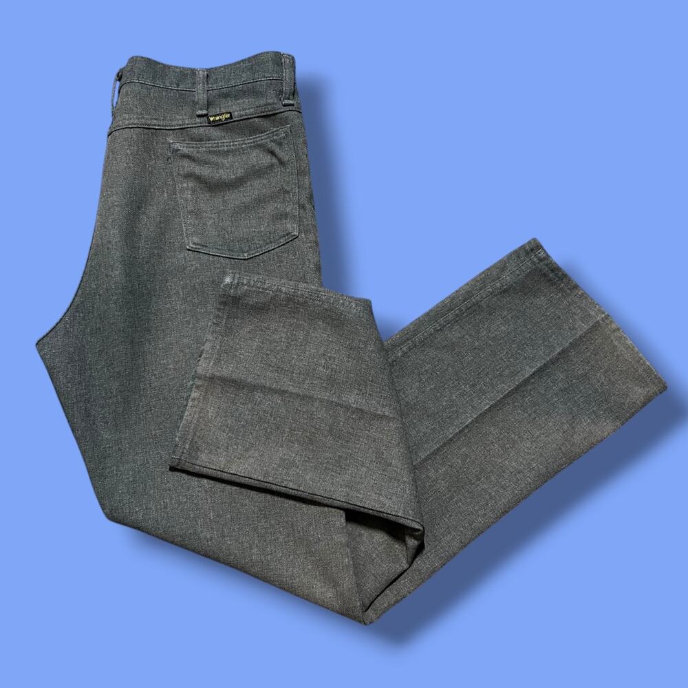 Vintage Wrangler Polyester Pants Sun Faded Distressed Made in USA 80s 90s 36x31